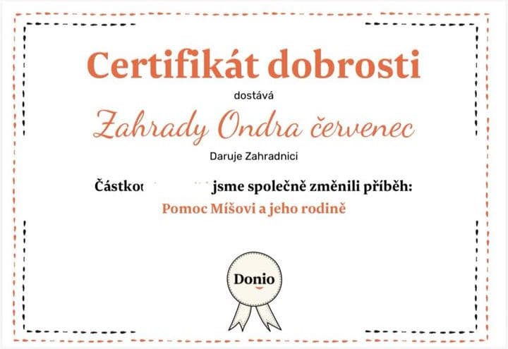Pomáháme - Zahrady Ondra Červenec